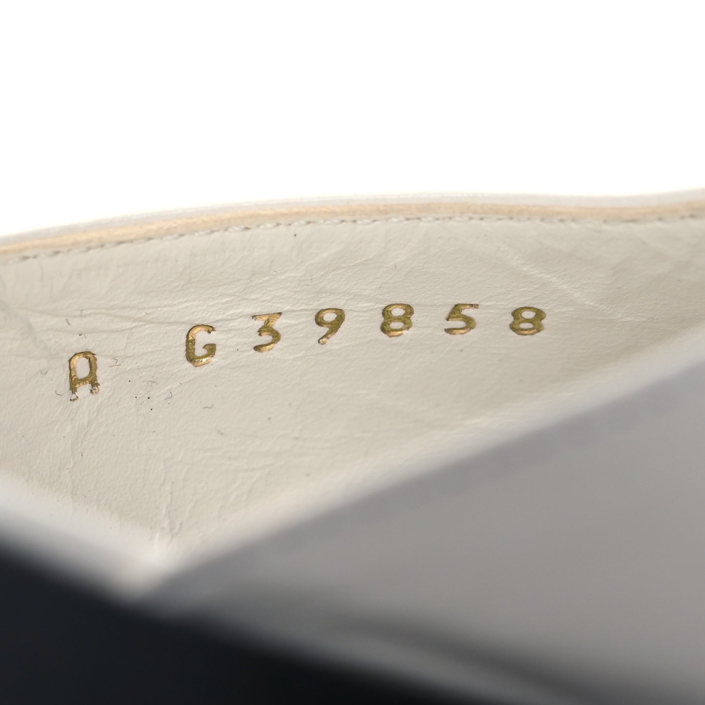 Shiny Goatskin Mary Jane Flats 35 White Black