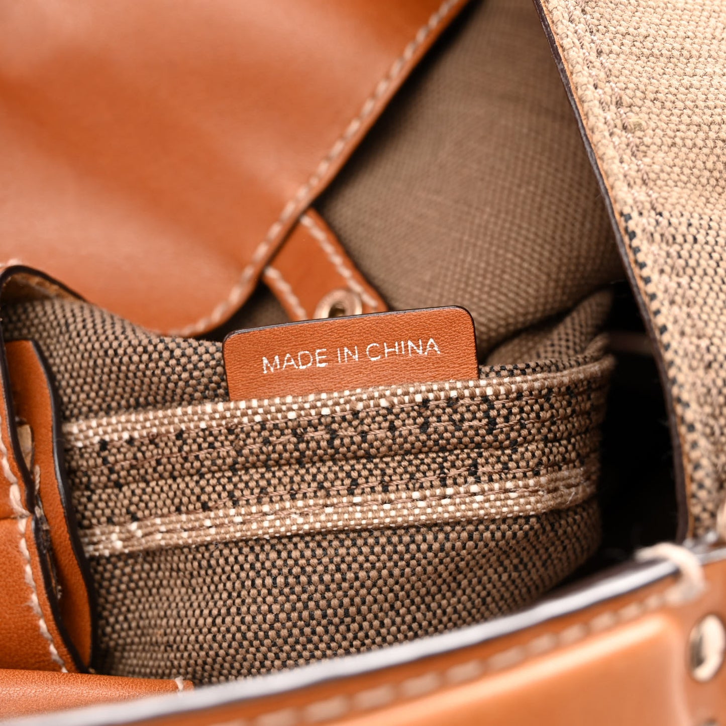 Canvas Mega Check Medium Ashby Hobo Saddle Brown