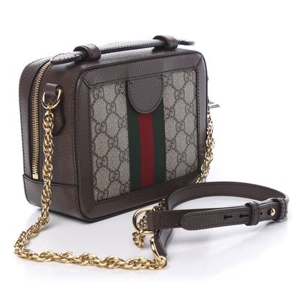 Gucci GG Supreme Monogram Mini Ophidia Top Handle Shoulder Bag Brown 2 of 9