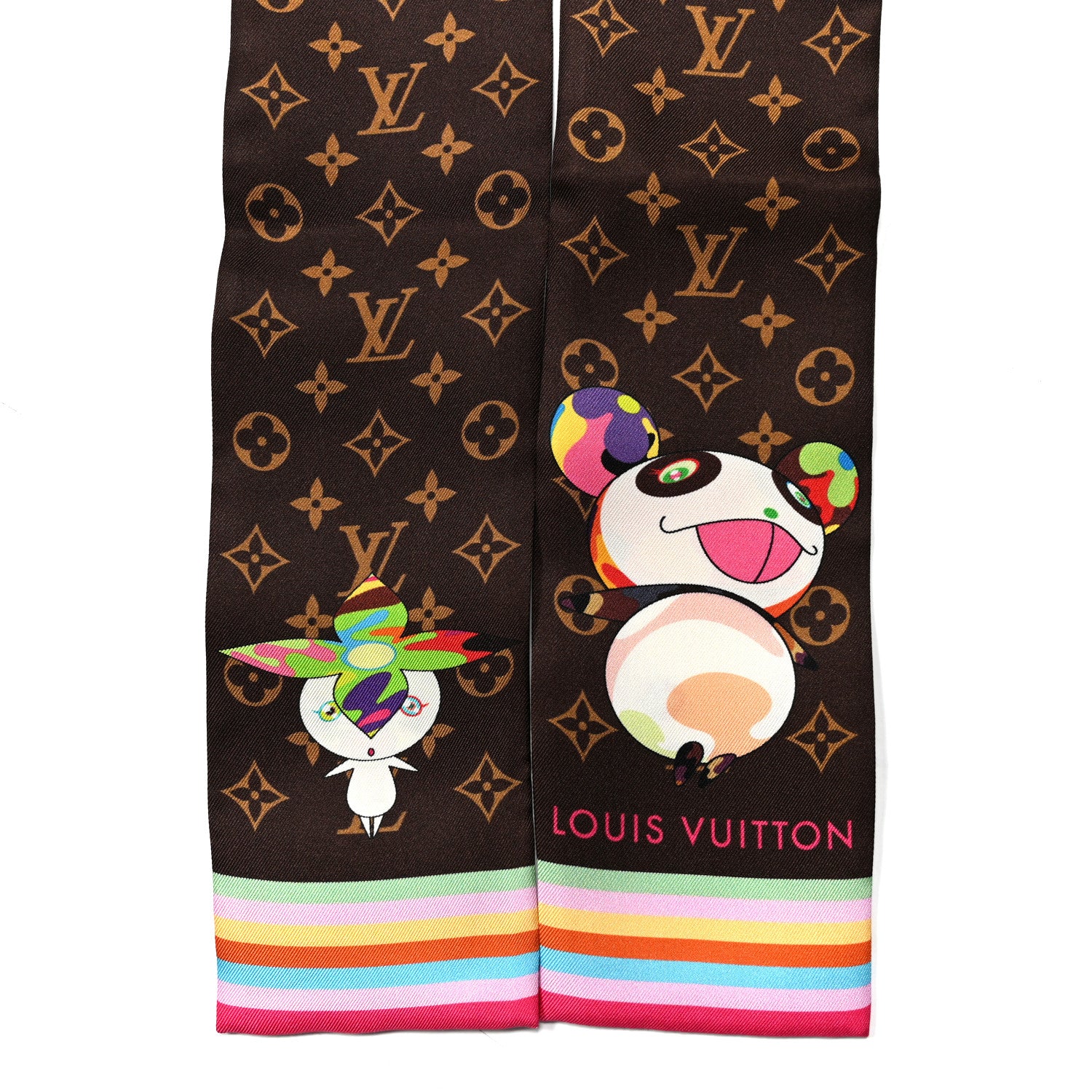 Louis Vuitton LV X TM Silk Monogram Superflat Character Bandeau Brown 3 of 3