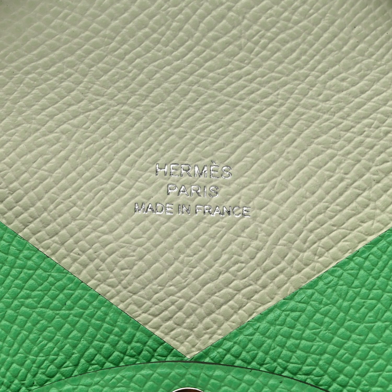 Hermes Epsom Verso Calvi Card Case Vert Comics Vert Fizz 6 of 8