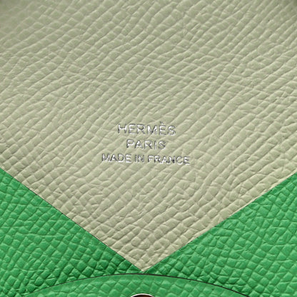 Hermes Epsom Verso Calvi Card Case Vert Comics Vert Fizz 6 of 8