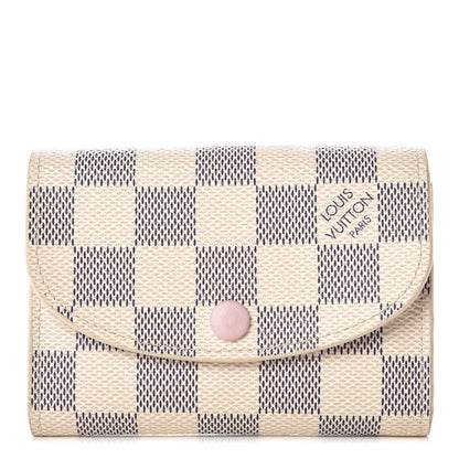 Louis Vuitton Damier Azur Rosalie Coin Purse Rose Ballerine 1 of 6