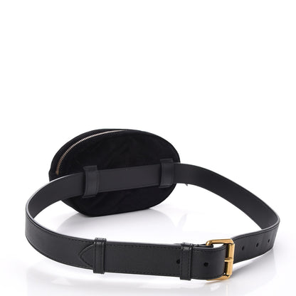 Gucci Velvet Matelasse GG Marmont Belt Bag 85 34 Black 3 of 8