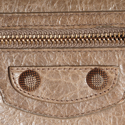 Balenciaga Agneau Giant 12 Rose Gold Hardware Continental Zip Around Wallet Gris Poivre 6 of 10