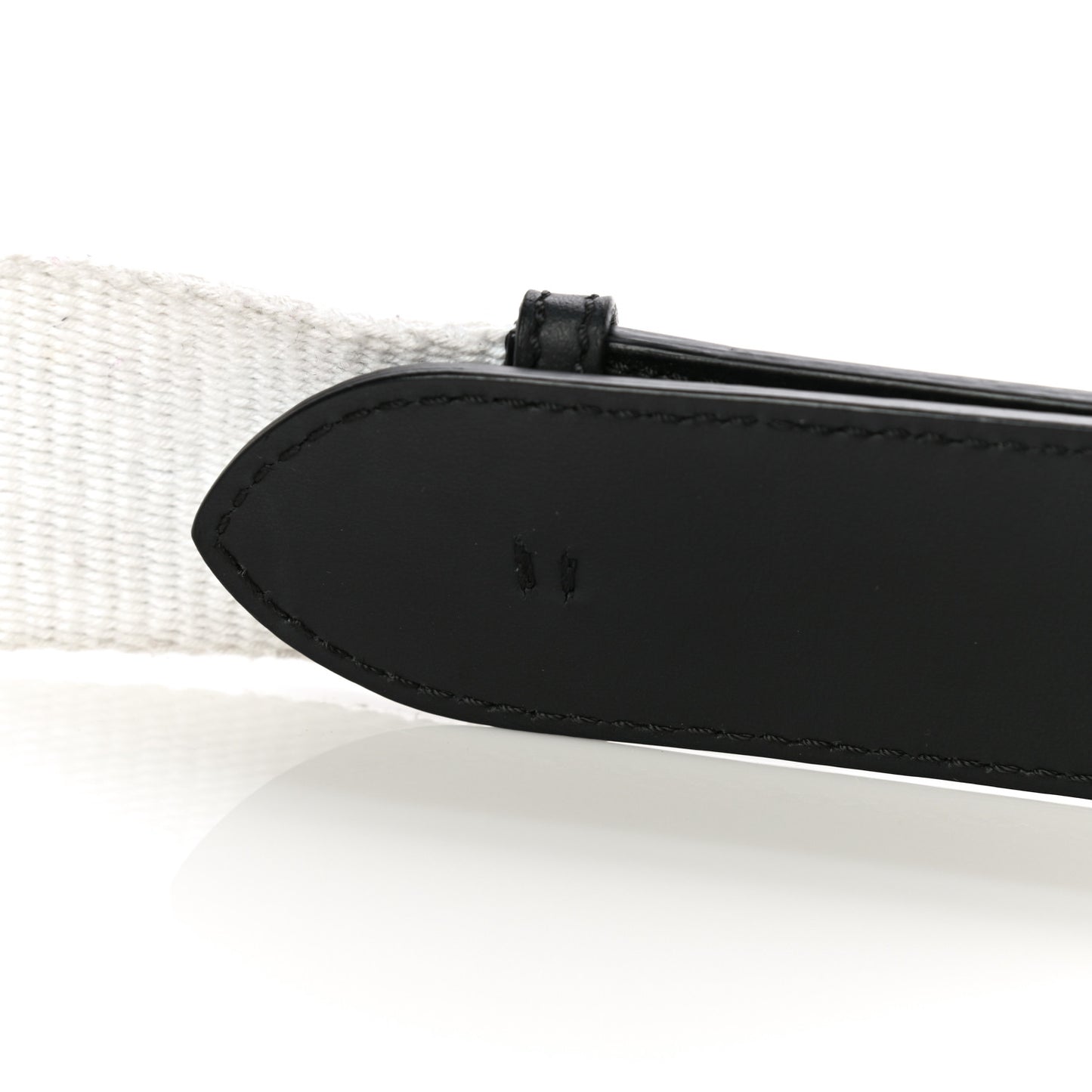 Canvas Calfskin FF 1974 Studded Strap You Black White