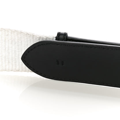 Fendi Canvas Calfskin FF 1974 Studded Strap You Black White 12 of 16