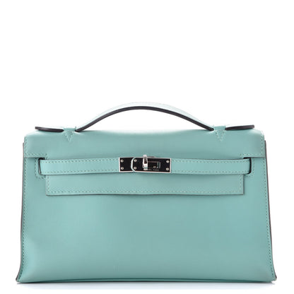 Hermes Swift Kelly Pochette Clutch Bleu Atoll 1 of 30