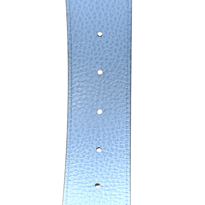 Gucci Dollar Calfskin 1973 Reversible Belt 85 34 Black Mineral Blue 4 of 5