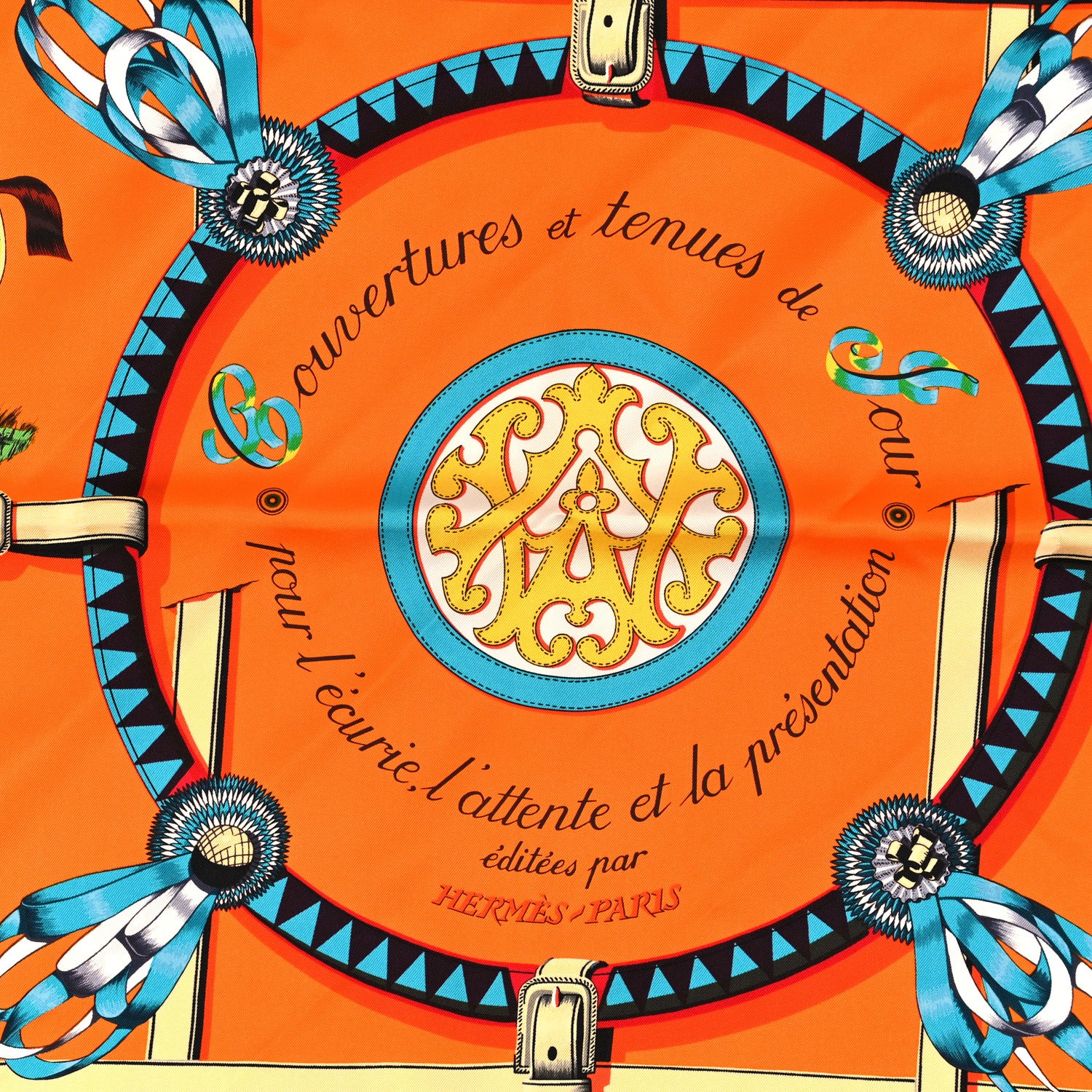Hermes Silk Couvertures et Tenues de Jour Scarf 90 2 of 4