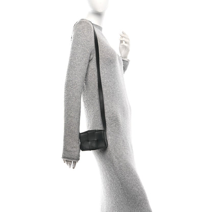 Bottega Veneta Lambskin Maxi Intrecciato Extra Mini Cassette Crossbody Bag Black 2 of 9