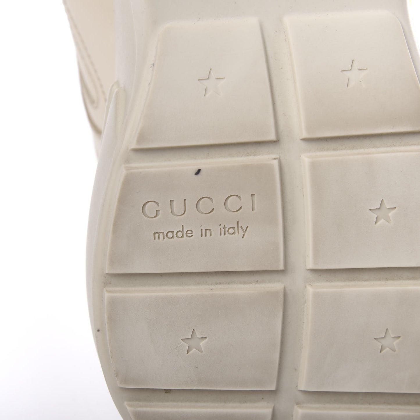 Calfskin Interlocking G Logo Mens Rhyton Sneakers 10.5 Ivory