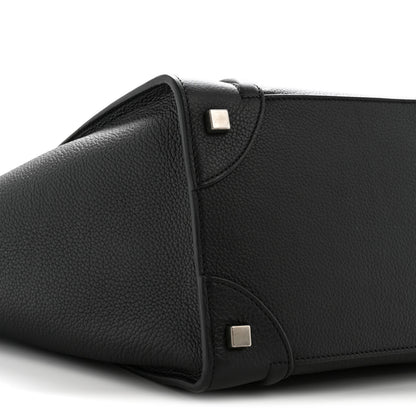 Celine Drummed Calfskin Mini Luggage Black 9 of 12