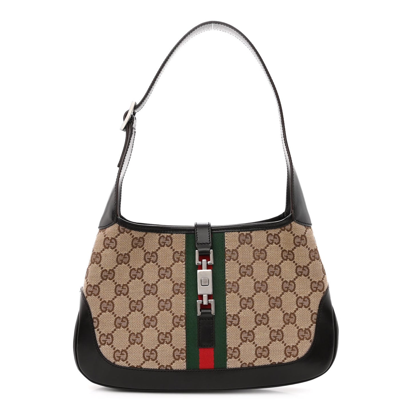 Monogram Web Small Jackie O Hobo Dark Brown