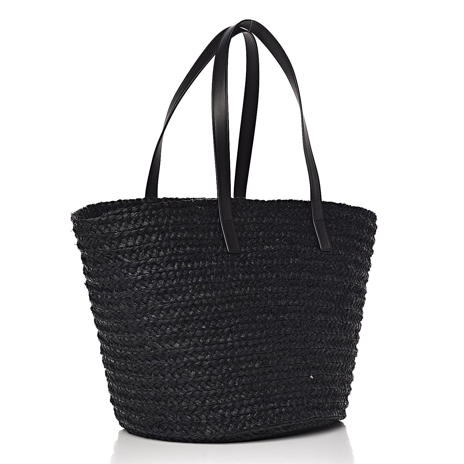 Saint Laurent Raffia Medium Panier Bag Black 3 of 9