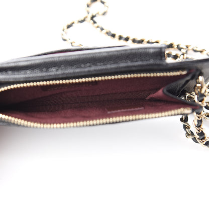 Chanel Caviar Quilted Zip Phone Case Black 7 of 12