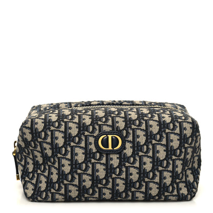 Christian Dior Oblique 30 Montaigne Cosmetic Pouch Blue 1 of 11