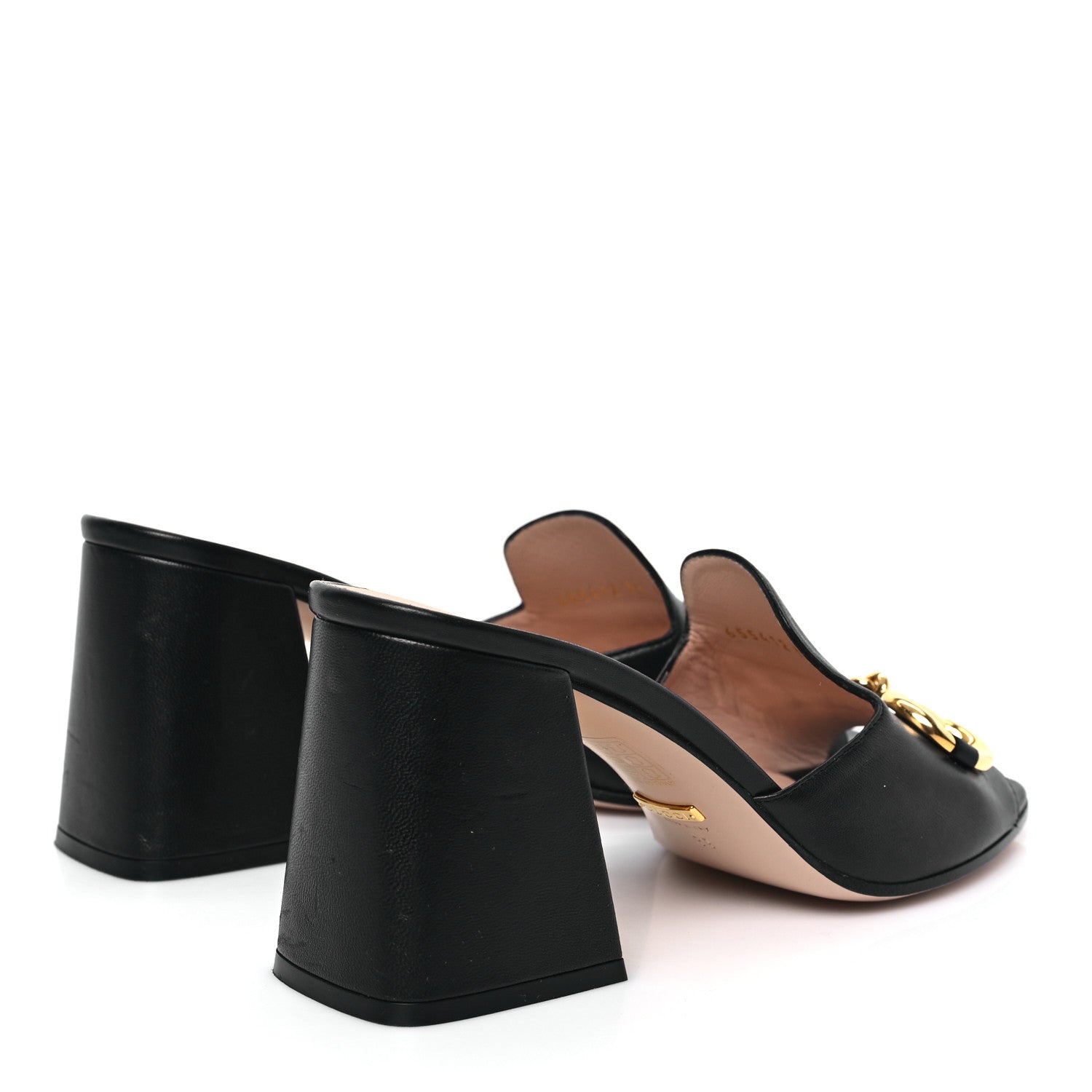 Gucci Nappa Horsebit 75mm Slide Sandals 39 Black 4 of 10