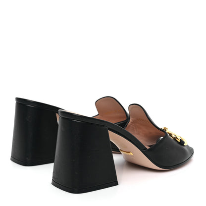 Gucci Nappa Horsebit 75mm Slide Sandals 39 Black 4 of 10