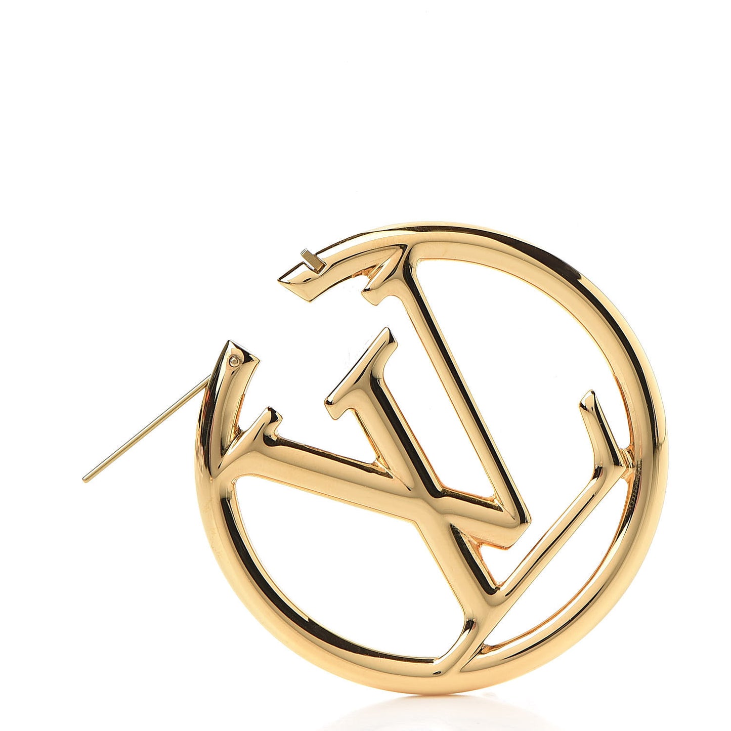 Metal Louise Hoop Earrings Gold