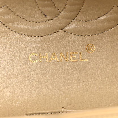 Chanel Lambskin Quilted Medium Double Flap Beige 14 of 30