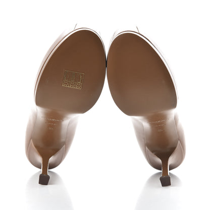 Saint Laurent Calfskin Tribtoo Pump 35 Brown 5 of 9