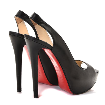 Christian Louboutin Calfskin Cheyenne 140 Pumps 37.5 Black 3 of 10