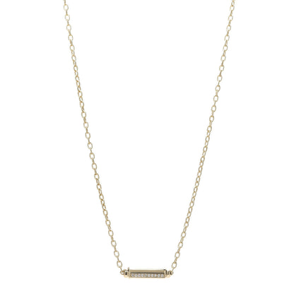 David Yurman 18K Yellow Gold Diamond Barrels Pendant Necklace 1 of 5