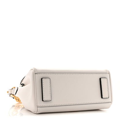 Versace Grained Calfskin Small La Medusa Top Handle Bag Optical White 4 of 12