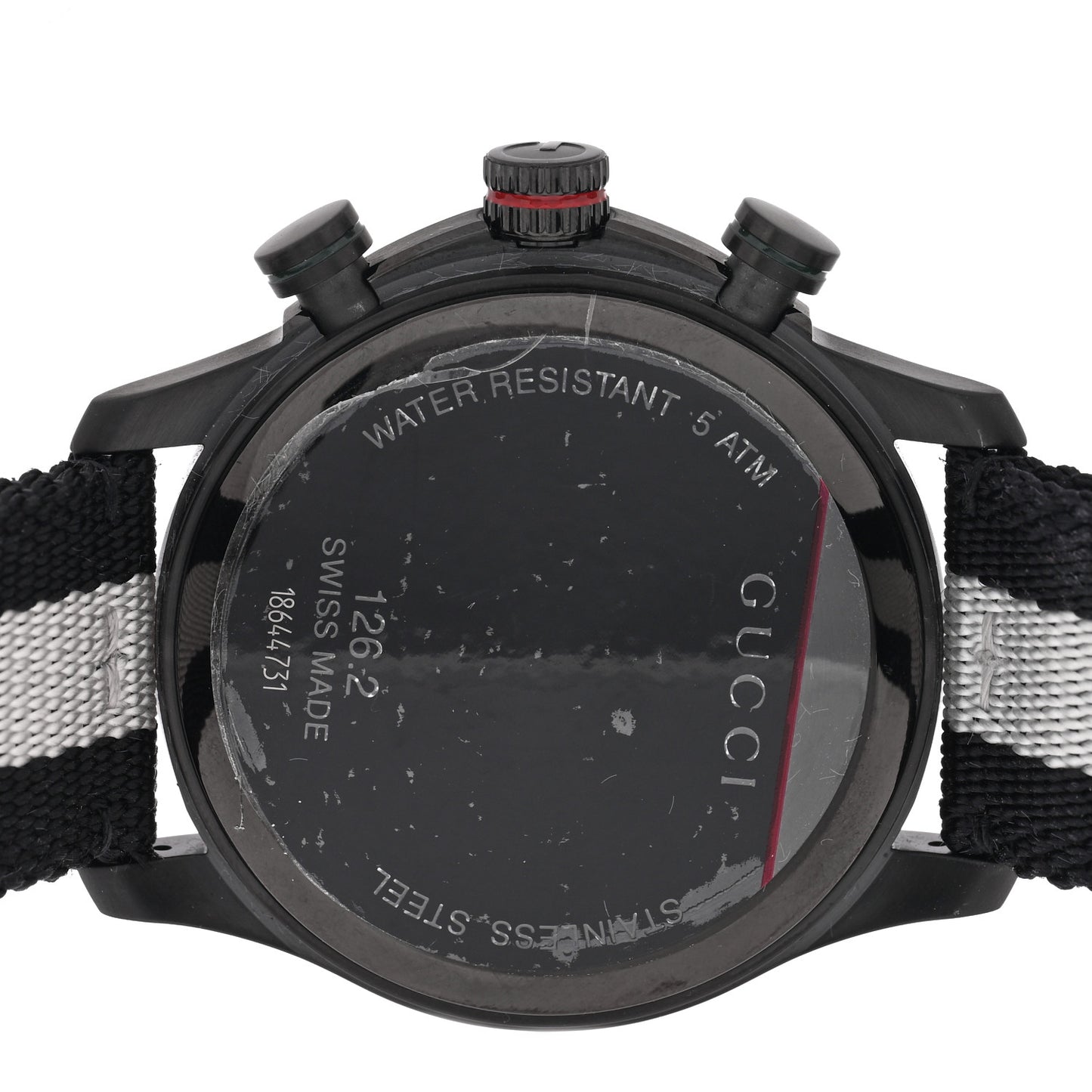 Stainless Steel Nylon 44mm G-Timeless Chronograph Quartz Watch Black