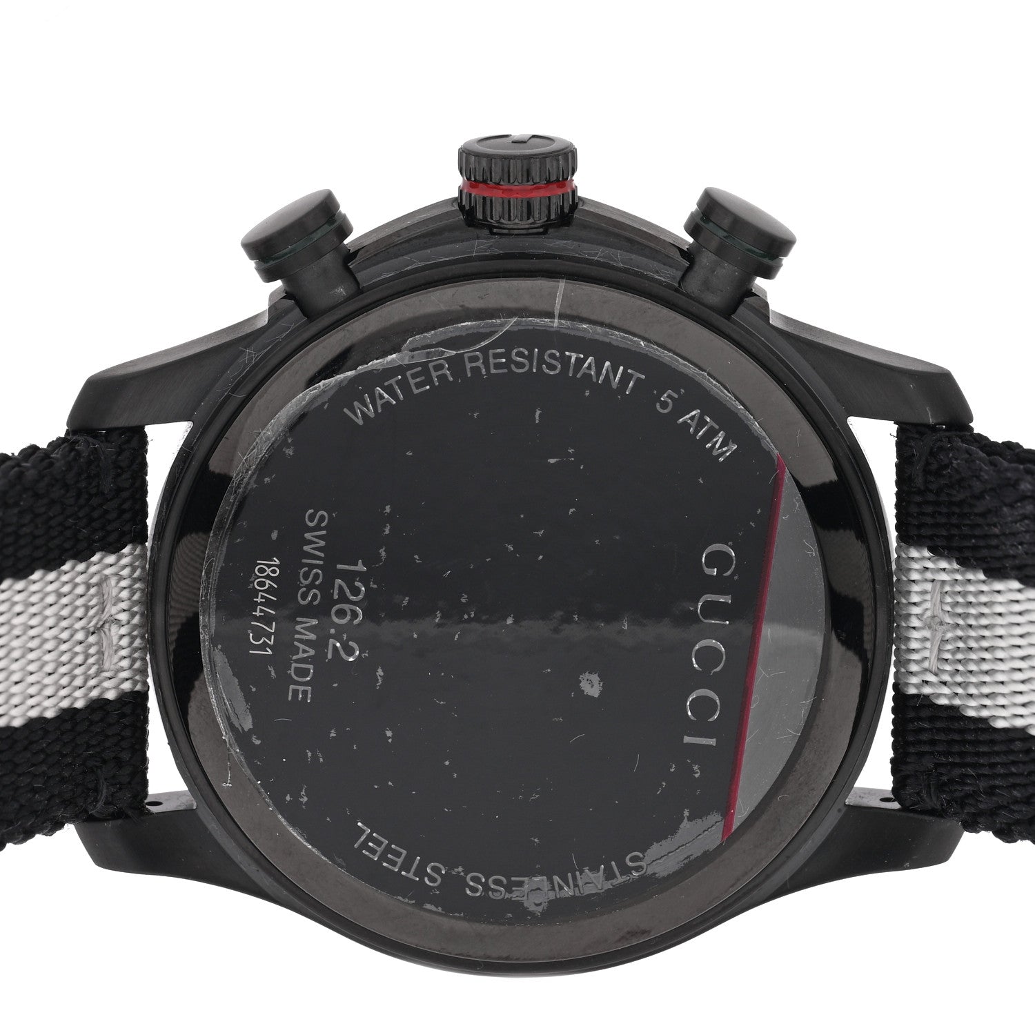 Gucci Stainless Steel Nylon 44mm G-Timeless Chronograph Quartz Watch Black 4 of 5