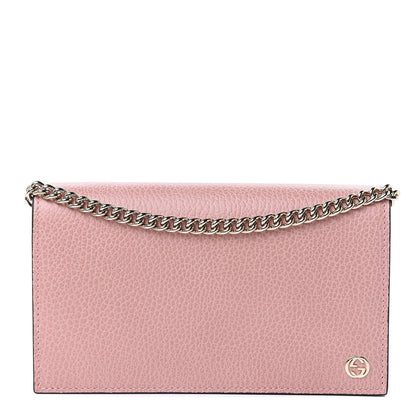 Gucci Dollar Calfskin Medium Betty Chain Wallet Soft Pink 1 of 8