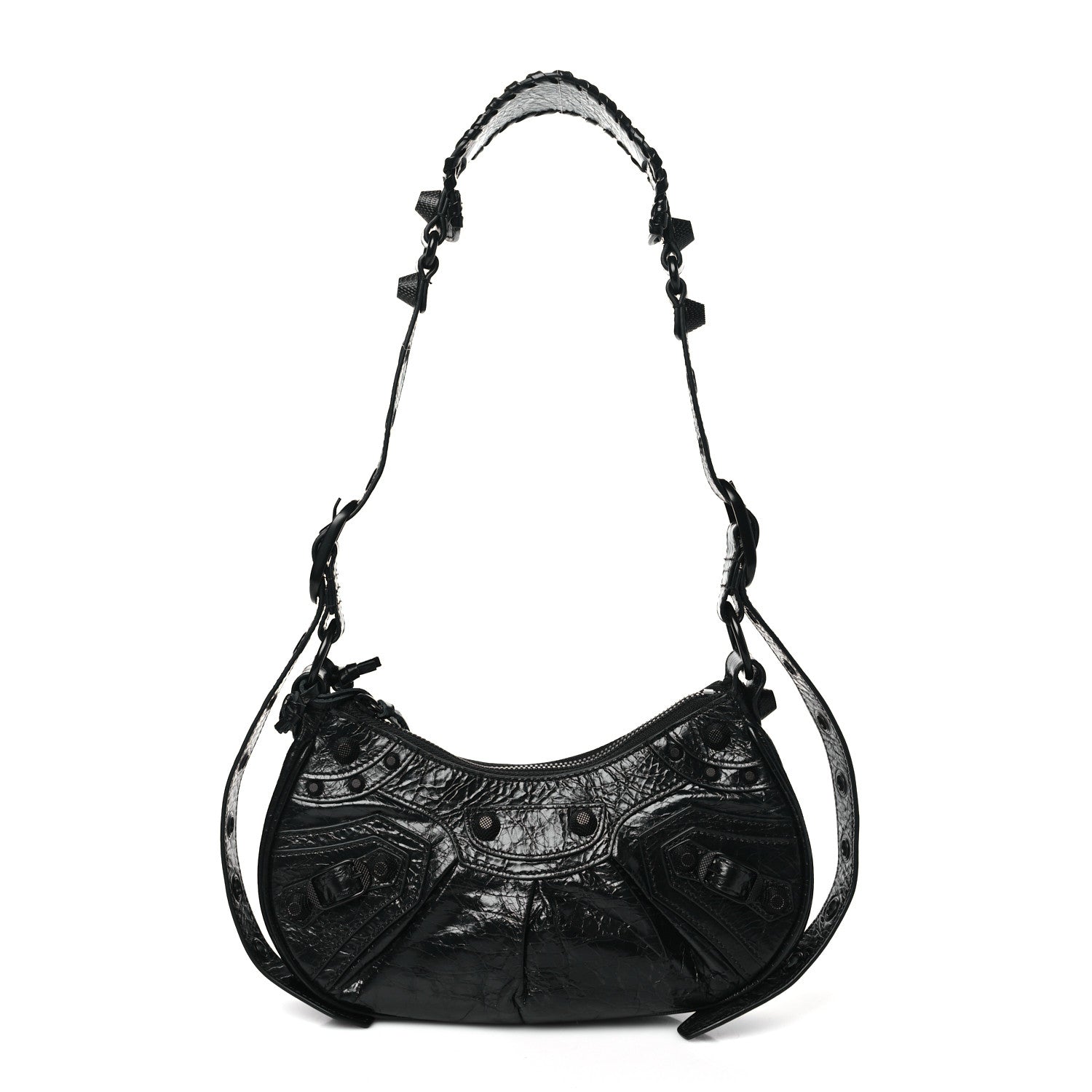 Balenciaga Agneau Arena Monochrome Le Cagole Shoulder Bag XS Black 3 of 11
