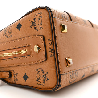 MCM Visetos Small Boston Bag Cognac 8 of 14