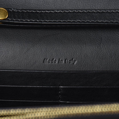 Celine Smooth Calfskin Clutch On A Chain Black Pink 9 of 12