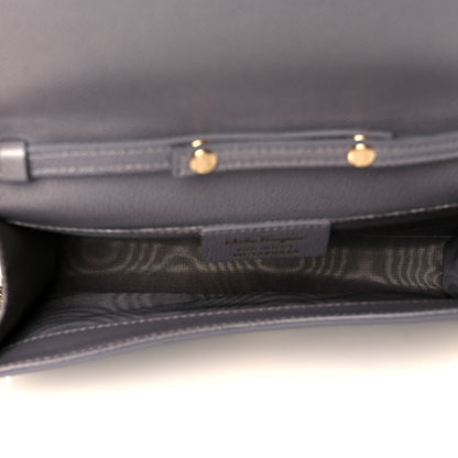 Salvatore Ferragamo Pebble Calfskin Mini Vara Bow Crossbody Bag Urban Grey 5 of 10