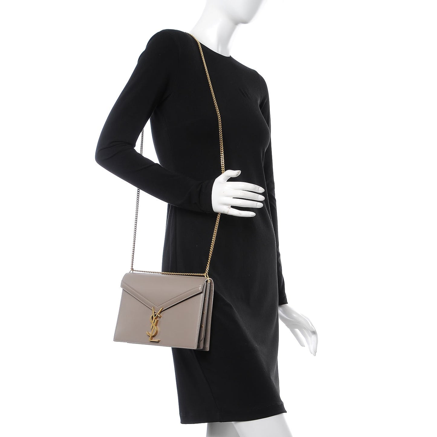 Calfskin Monogram Cassandra Clasp Bag Mink Rouge Legion