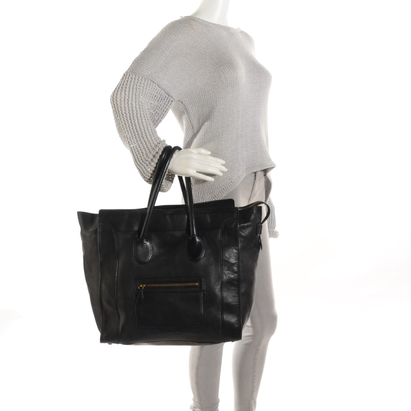 Smooth Calfskin Medium Luggage Black