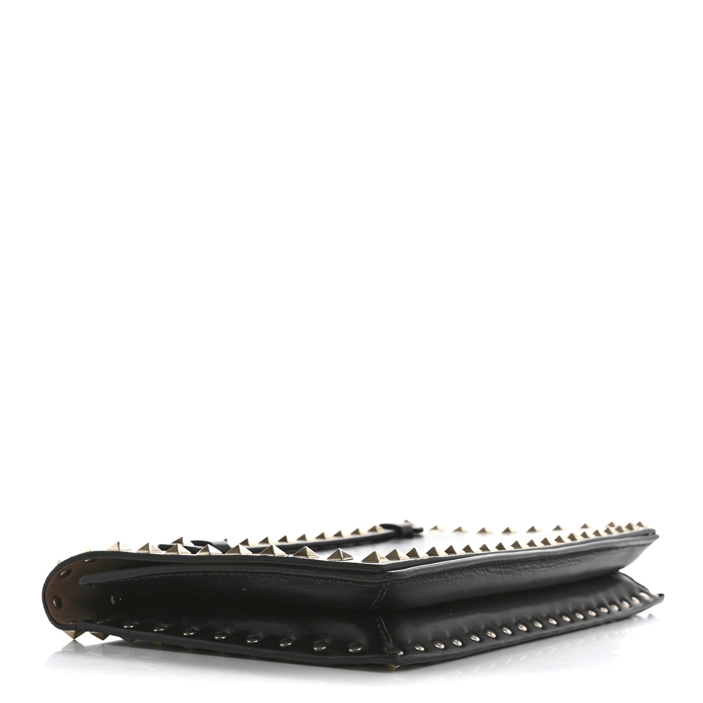 Nappa Rockstud Wristlet Clutch Black