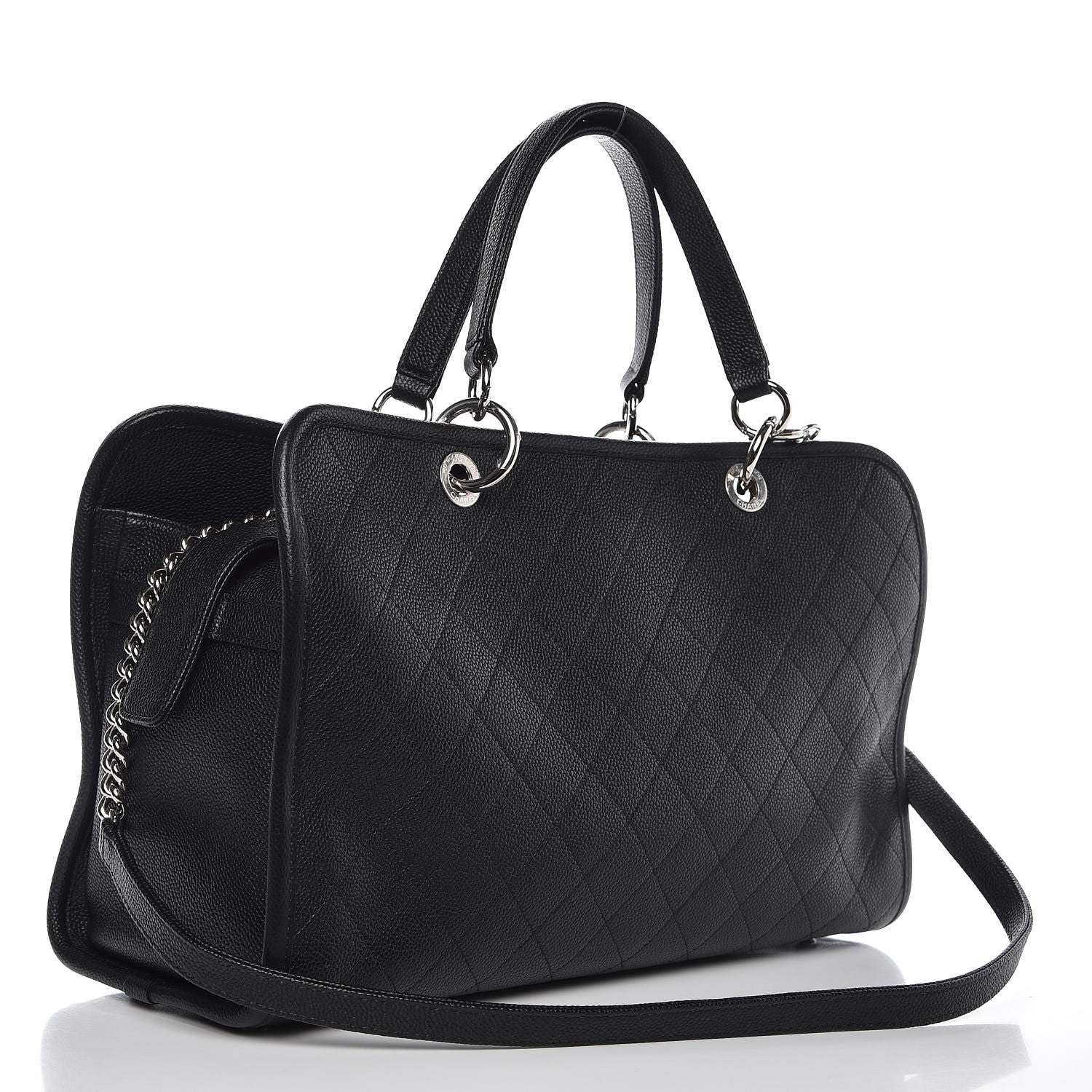 Chanel Caviar Stitched Shopping Tote Black 4 of 11
