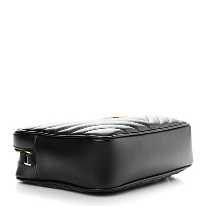 Saint Laurent Calfskin Matelasse Monogram Lou Camera Bag Black 4 of 11