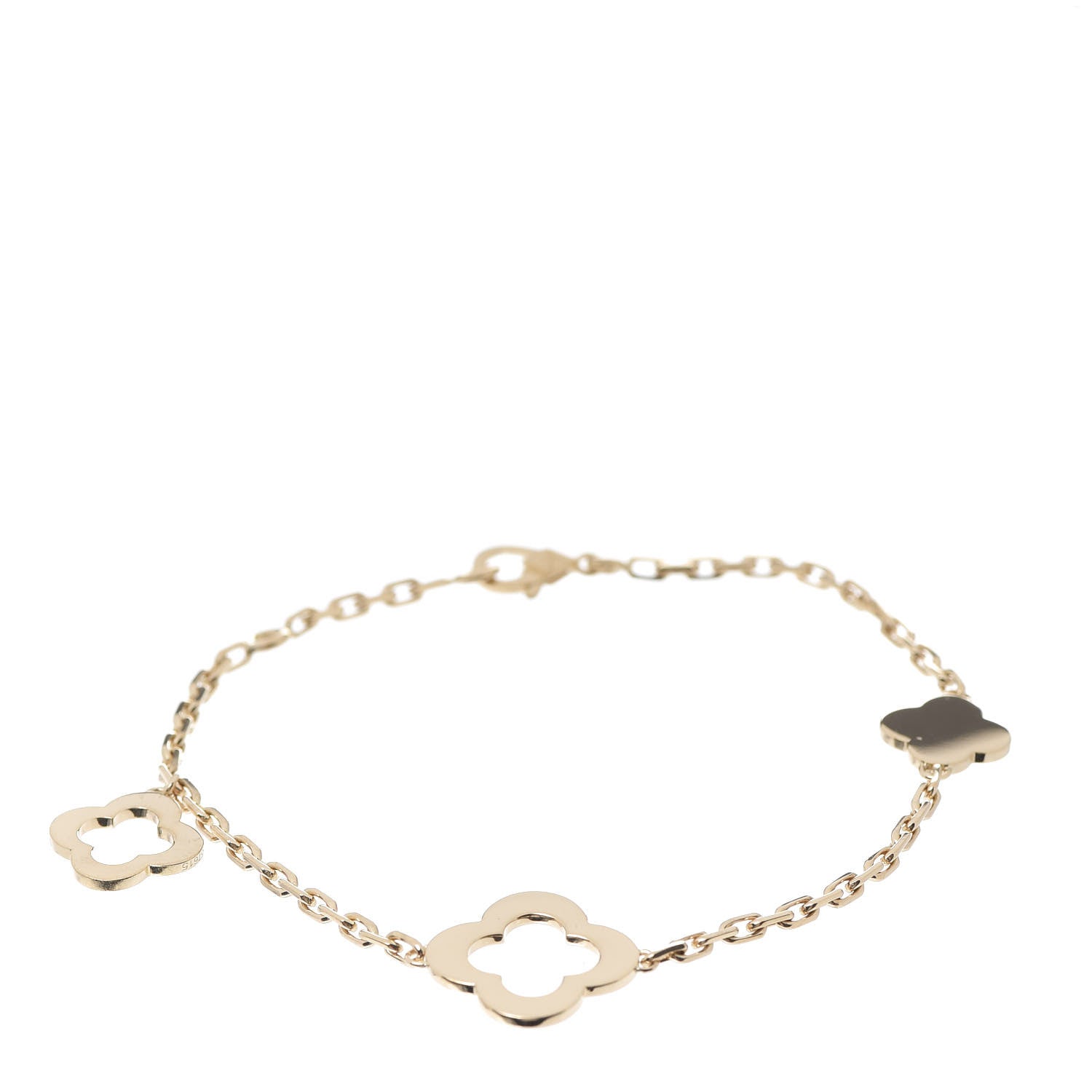 Van Cleef & Arpels 18K Yellow Gold 3 Motifs Byzantine Alhambra Bracelet 1 of 7