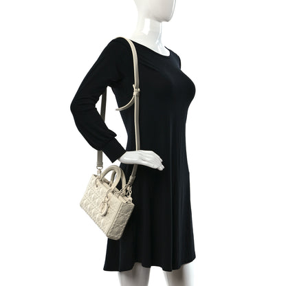 Christian Dior Calfskin Cannage Diamond Medium Lady D-Joy Latte 2 of 10