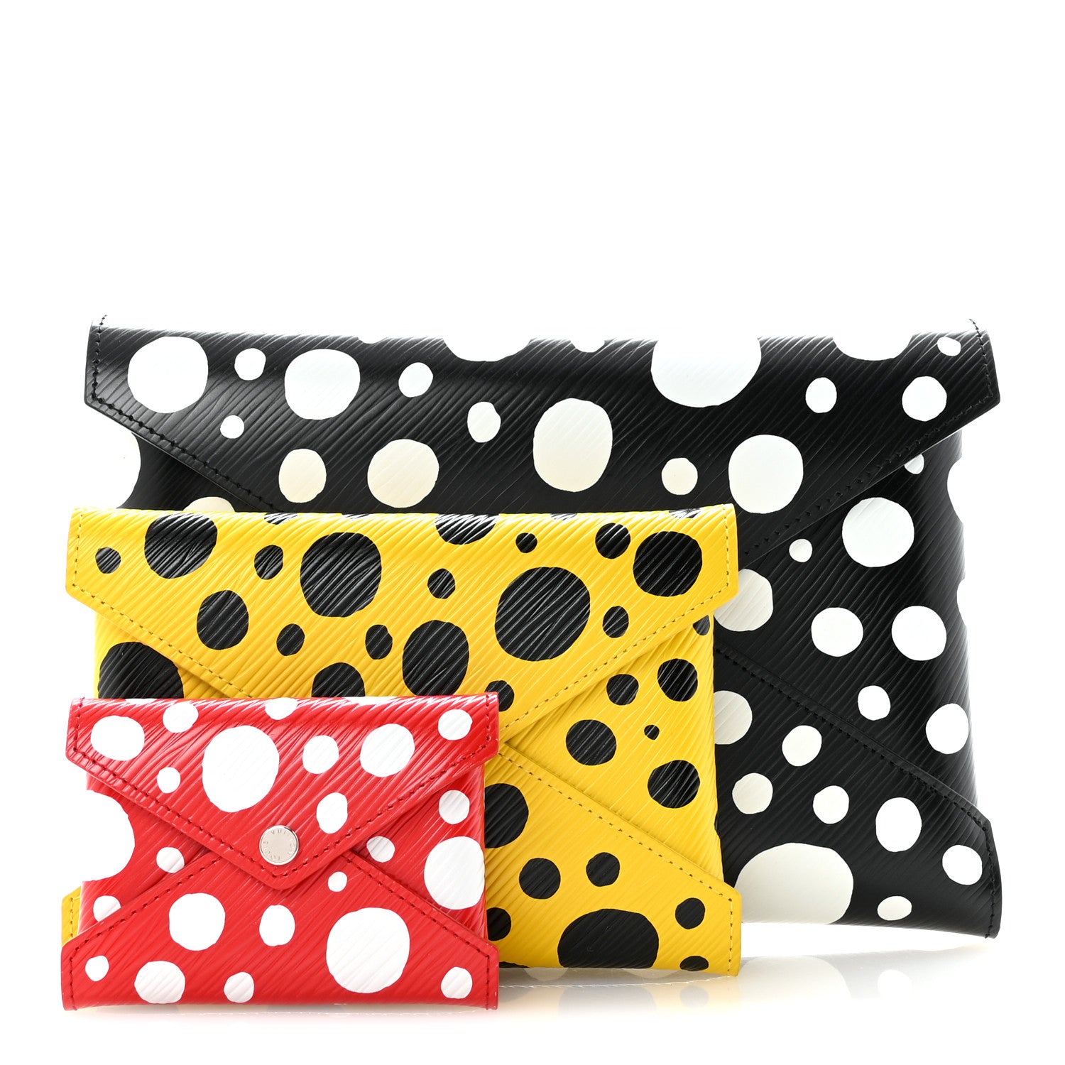 Louis Vuitton LV X YK Epi Kirigami Pochette Set Black Red Yellow 1 of 9