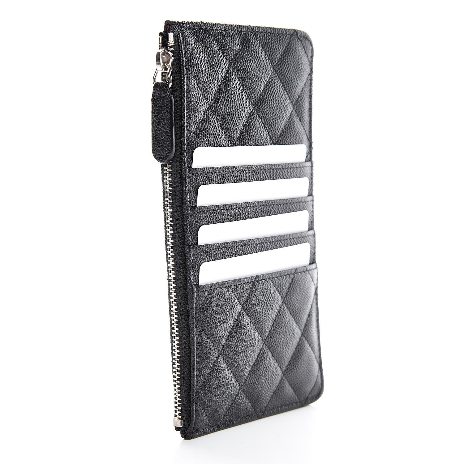 Chanel Caviar Quilted Classic Flat Wallet Pouch Black 3 of 8