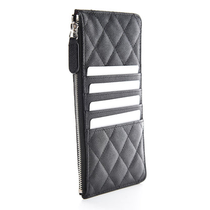 Chanel Caviar Quilted Classic Flat Wallet Pouch Black 3 of 8
