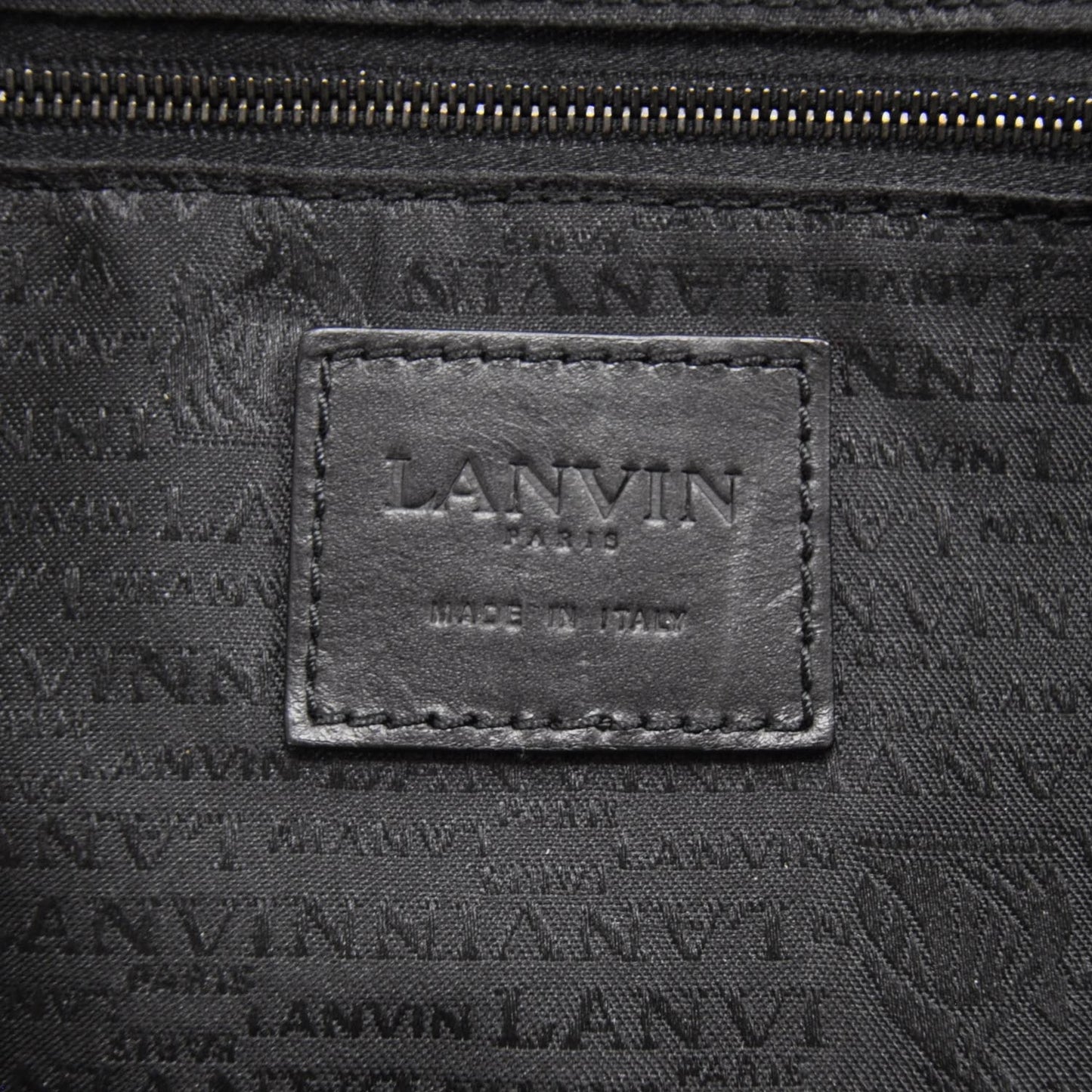 Pleated Canvas Happy Shoulder Bag Navy