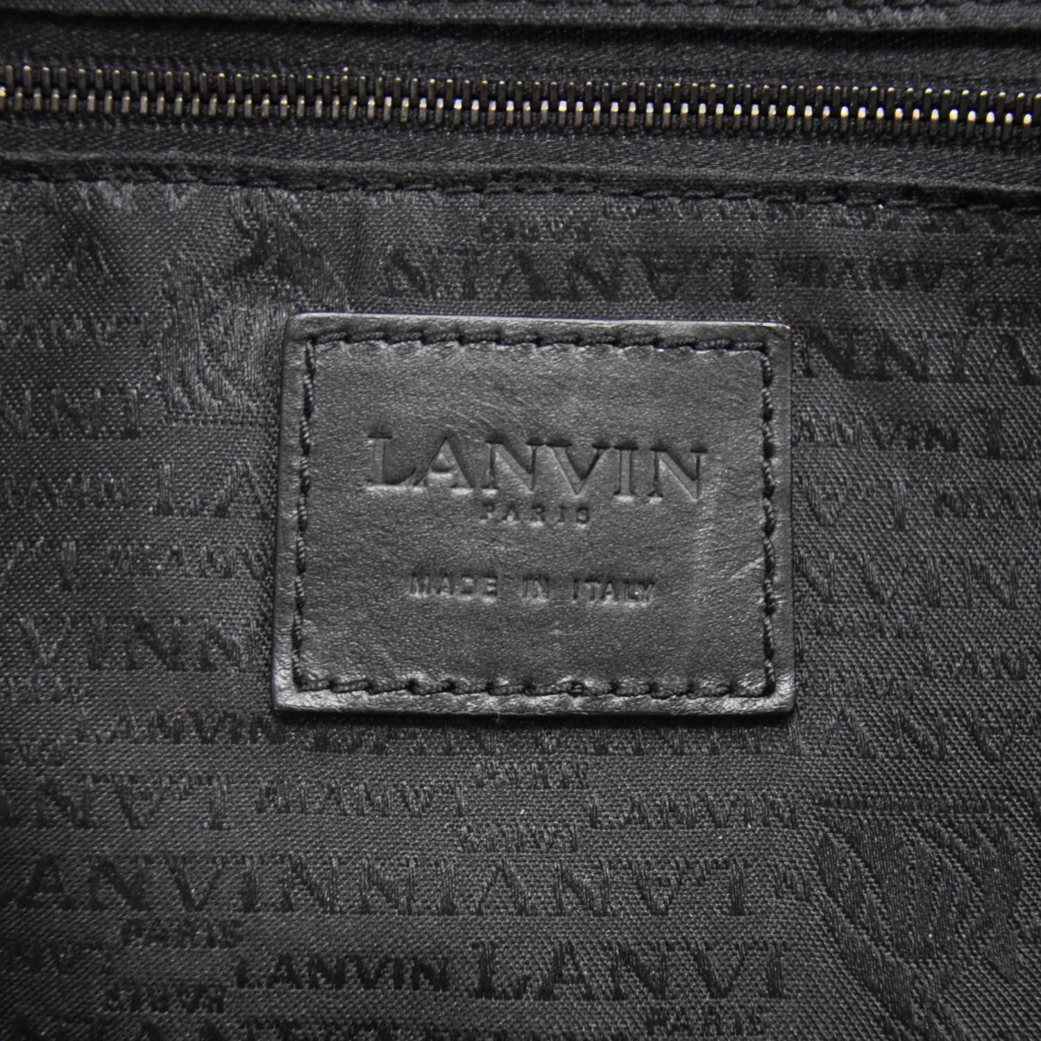 Lanvin Pleated Canvas Happy Shoulder Bag Navy 6 of 7