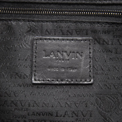 Lanvin Pleated Canvas Happy Shoulder Bag Navy 6 of 7