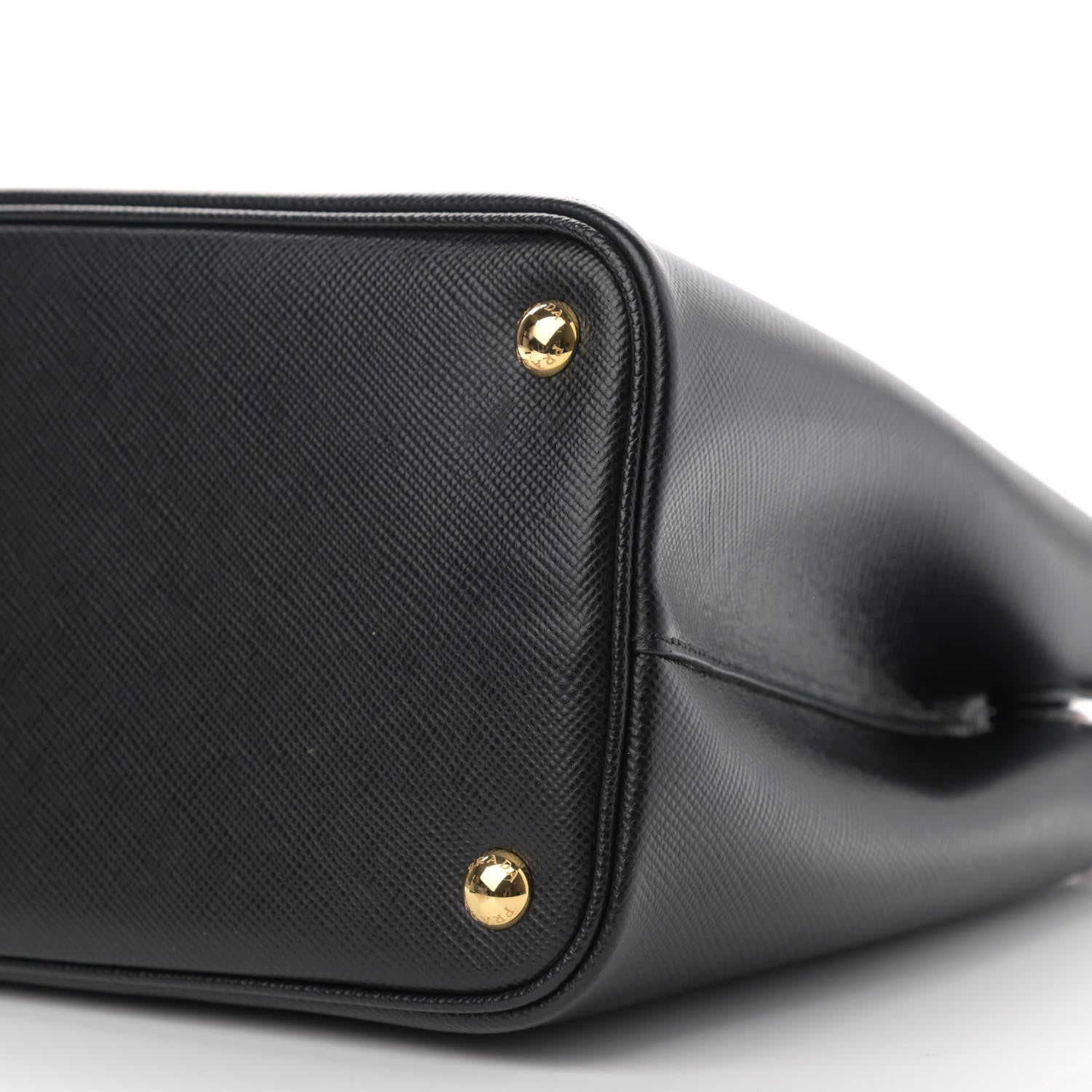 Prada Saffiano Cuir Small Double Bag Black Fuoco 10 of 10